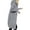 Grey, variant on fartey Women Casual Long Hoodies Sweatshirt Zip Up Outerwears with Pockets Solid Plus Size Coat