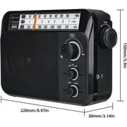Retekess TR604W AM/FM Electric Radio, Emergency radio with NOAA, Home Use,Camping radio(Black)