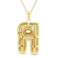 thumbnail image 4 of 1 1/4 Carat Lab Created Moissanite Diamond Initial "R" Pendant Necklace In 14k Yellow Gold Plated 925 Sterling Silver Jewelry For Women With 18" Chain , 1.25 Cttw), 4 of 4