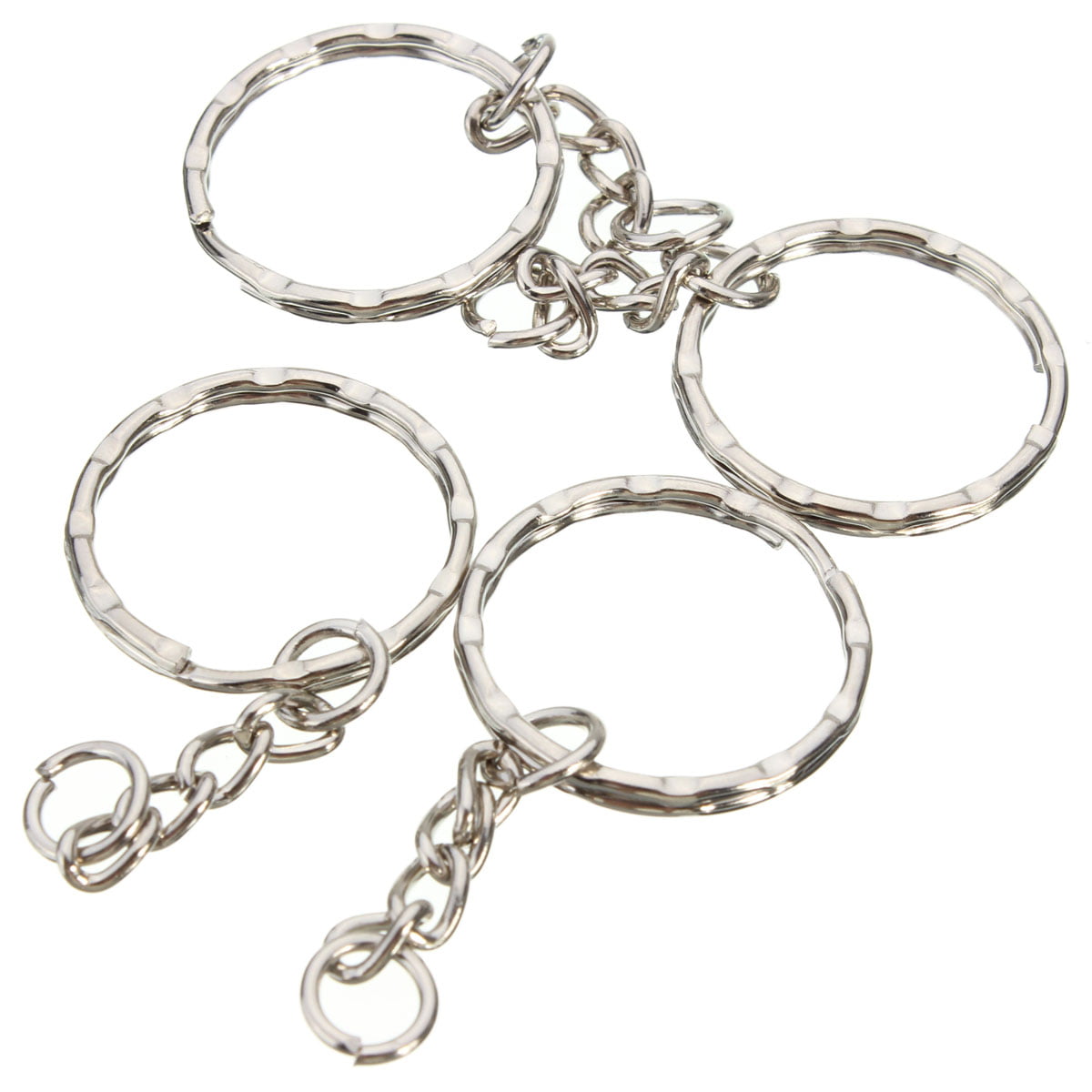 Details about   50/300pcs Silver Keyring Blanks Tone Key Chains Split Rings For Link Chain 