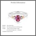 thumbnail image 4 of Gem Stone King 925 Sterling Silver and 10K Rose Gold Pink Mystic Topaz and Diamond Accent Engagement Ring for Women (0.80 Cttw, Gemstone Birthstone, Available in Size 5, 6, 7, 8, 9), 4 of 4