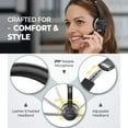 thumbnail image 6 of Mpow HC6 Office USB Wired Headset, On-Ear 3.5mm Jack Call Center Headphones with 270° Noise-Canceling Boom Microphone for Skype, Webinar, 6 of 9