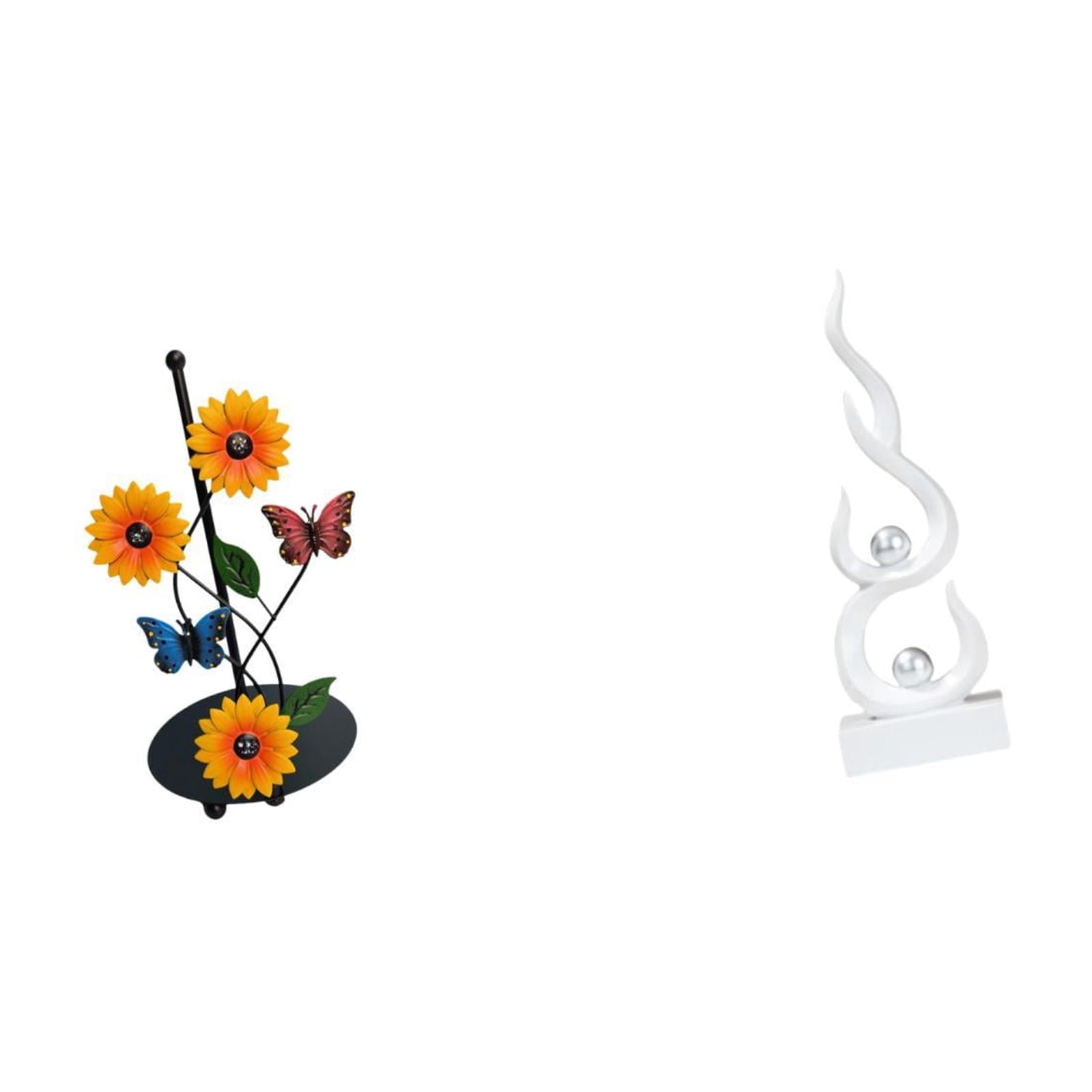 Fiocias Abstract Fire Sculpture Toilet Paper Holder Paper Towel Holder Countertop Kitchen Roll Holders Standing Unique Iron Resin Ornament Suitable for Kitche
