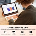 thumbnail image 4 of CUPEISI Tablet Android 15 de 10 Pulgadas, 20GB RAM+128GB ROM/2TB Ampliable, Procesador Quad-core 2.0GHz, Pantalla HD 1280*800, 5G WiFi6 BT5.0, Tabletas 2 en 1 con Funda Teclado Ratón Stylus, Widevine, 4 of 5