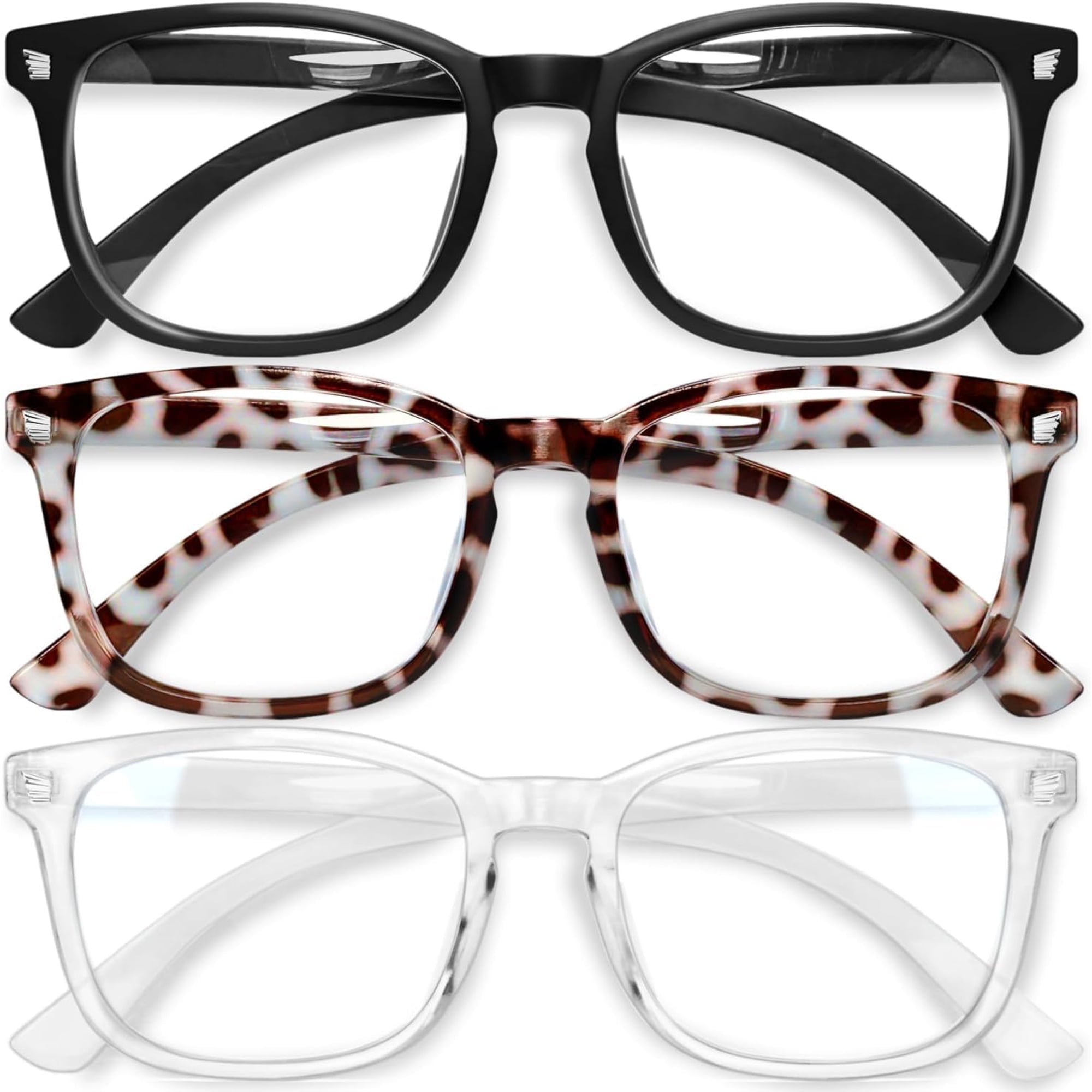Blue Light Blocking Glasses - Fashion Square Fake Eyeglasses, Anti UV Ray Computer Gaming Glasses Blue Blockers for Women/Men