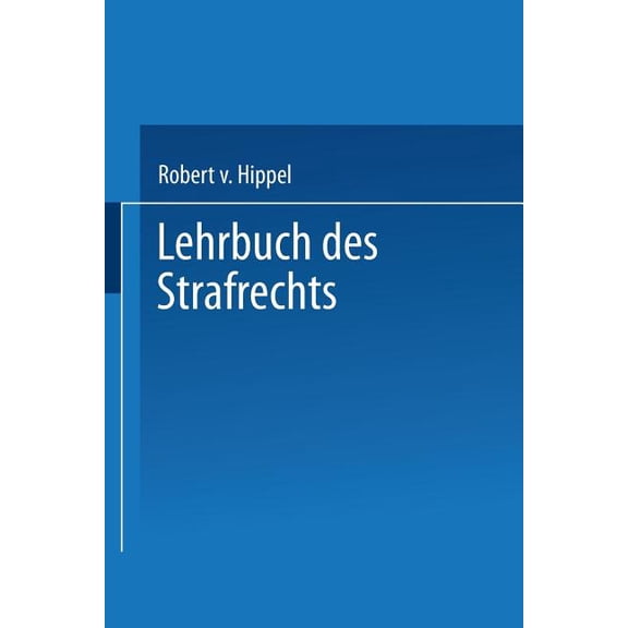 Lehrbuch Des Strafrechts, (Paperback)