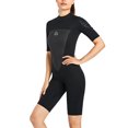 thumbnail image 3 of Eigraketly Traje de buceo de alta eficiencia a prueba de frío de una pieza estilo de manga corta transpirable agradable a la piel traje de baño clásico Deportes acuáticos Mujer Negro SG Eigraketly OD020692-11, 3 of 6