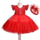 thumbnail image 1 of Vestido Para Niñas Ropa Para Niñas Bebés Falda Larga Sólido Princesa Bowknot Vestido De Rendimiento Vestido De Falda Rojo Odeerbi  LM103-4946, 1 of 9