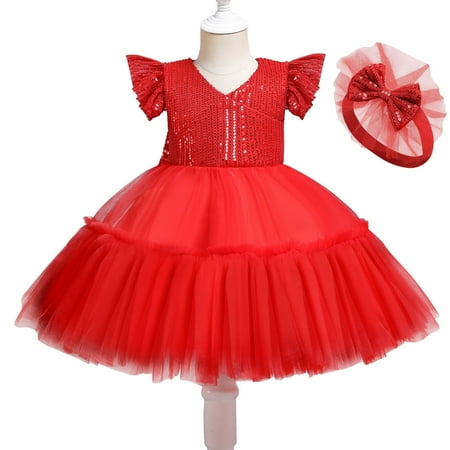 

Fesfesfes Girls Baby Princess Dress Long Skirt Solid Tulle Dress Puffy Show Dress Elegant Dress Clearance Under 10$