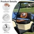 thumbnail image 4 of Pzuqiu Golf Ball Golf Cart Accessories Seat Covers Golf Cart Seat Blanket Flame Print Summer Outdoor Anti-hot Club Car Blanket for 2-Person Club Car Seats Comfortable Breathable, 4 of 7