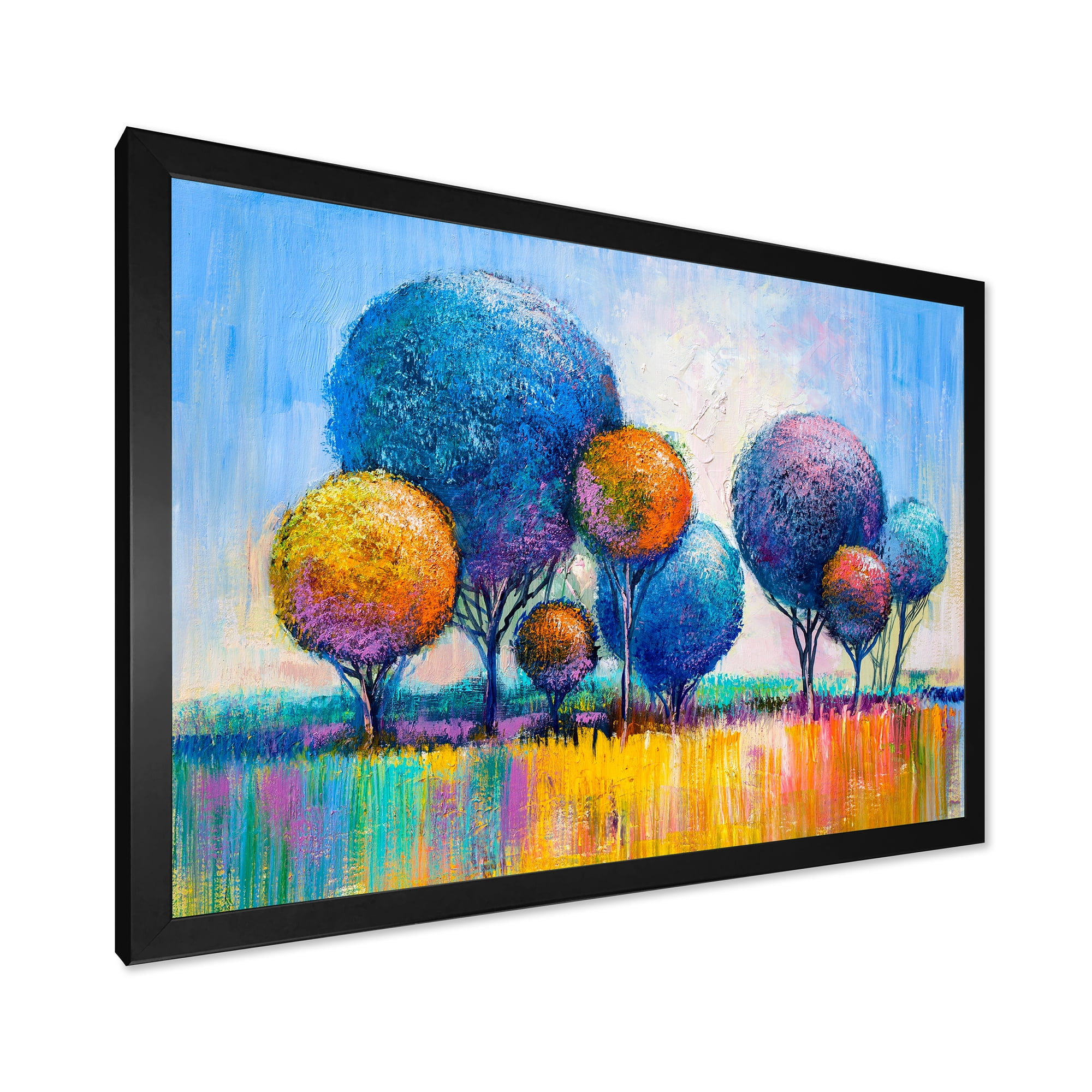 Designart 'Autumn Colorful Fantasy Trees IV' Modern Framed Art Print