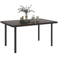 thumbnail image 1 of Outsunny Table à Manger Extérieure pour 6, Table de Patio avec Trou pour Parasol de 2,1 Pouces, 1 of 8