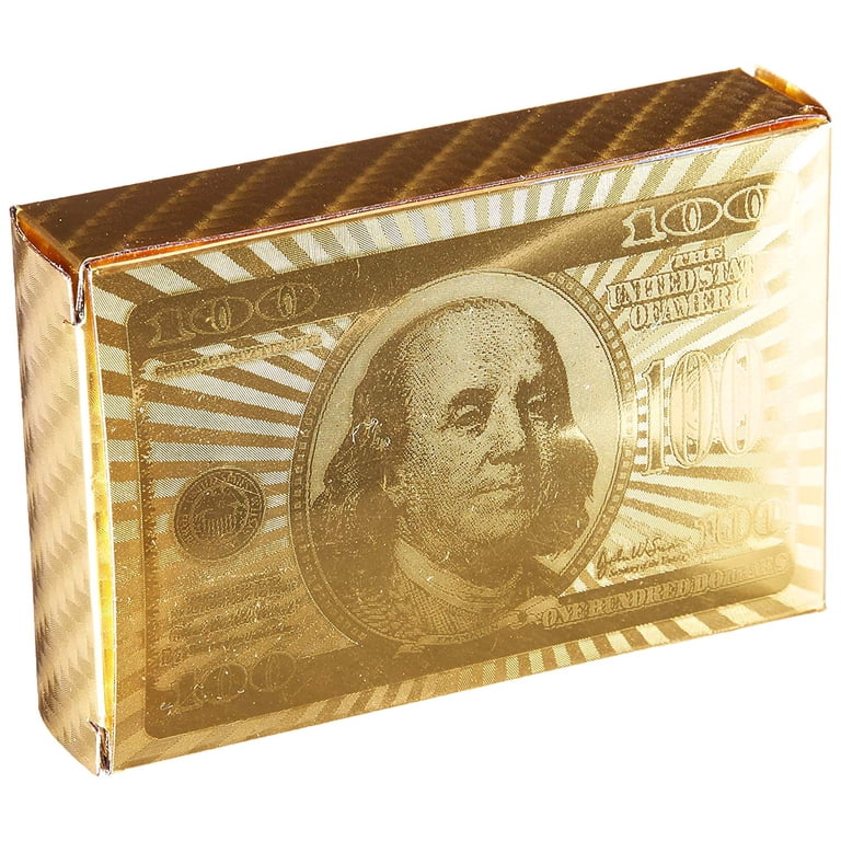 Generic Durable Waterproof Deck of 24K Gold Foil Playing Cards Generic Durable Waterproof Deck of 24K Gold Foil Playing Cards