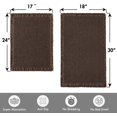 thumbnail image 2 of BGC Set of 2 Waffle Bathroom Rugs, Boho Bath Rugs Non Slip Washable, Super Absorbent Bath Mats, Ultra Soft Rubber Backed Shower Mats for Bathroom Floor, Tub, Chocolate, 17"x24"+18"x30", 2 of 12