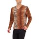 thumbnail image 4 of Camiseta de pullover ajustada para hombre con estampado de leopardo en naranja y negro XXL, 4 of 6