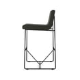 thumbnail image 3 of Amisco Winslet 30 In. Bar Stool - Charcoal Grey Polyester / Black Metal, 3 of 9