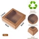 thumbnail image 2 of Caja para Pasteles PFAMKEER 9x9x6.4 cm con Ventana, 36 unidades, Cartón Marrón, 2 of 7