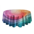 thumbnail image 5 of Rainbow Tie Dye Swirl Pattern Round Tablecloth 60"x60",Wrinkle Wipeable Table Cloth for Kitchen Dining Room Picnic Patio Party, 5 of 6