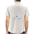 thumbnail image 2 of Men’s Tuna Waterproof Quick Dry UPF 50+ Nylon Short Sleeve Fishing Button Shirt (Ivory, 2XL), 2 of 5
