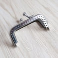 thumbnail image 4 of Milisten 6.5cm Square Surface Iron Purse Frame Decorative Silver Beads Kiss Clasp Lock Handbag Making Accessories for Bag Making DIY Craft Handmade, 4 of 6