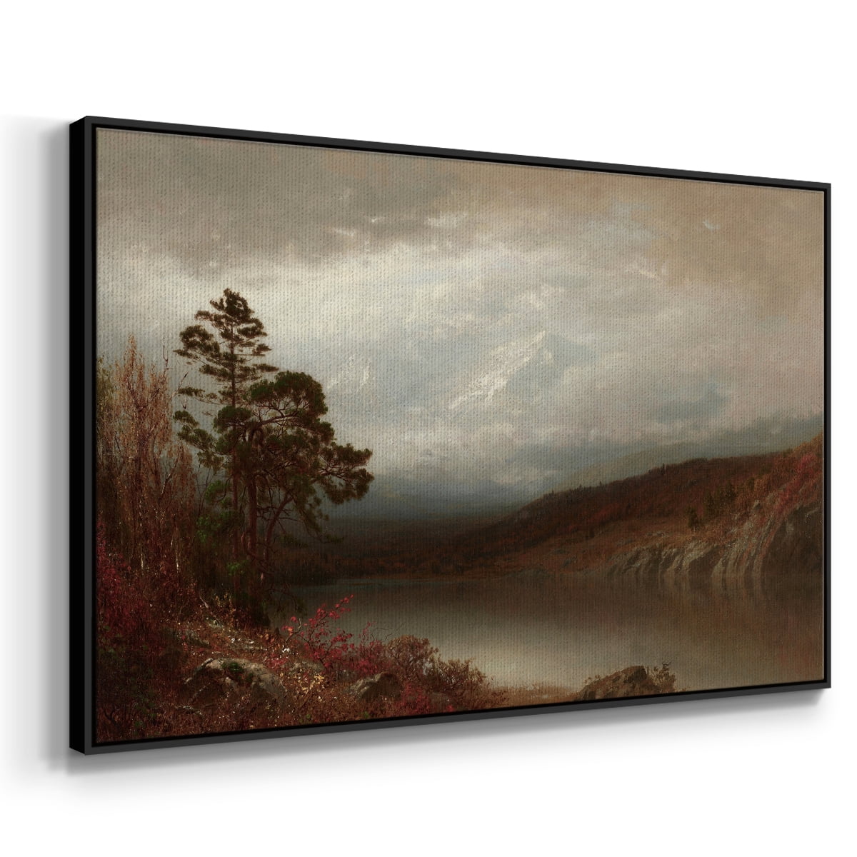 Vintage Landscape-CCCXVIII By Wexford Home Framed in Black Wood Gallery Wrapped Canvas 17 in. x 25 in.