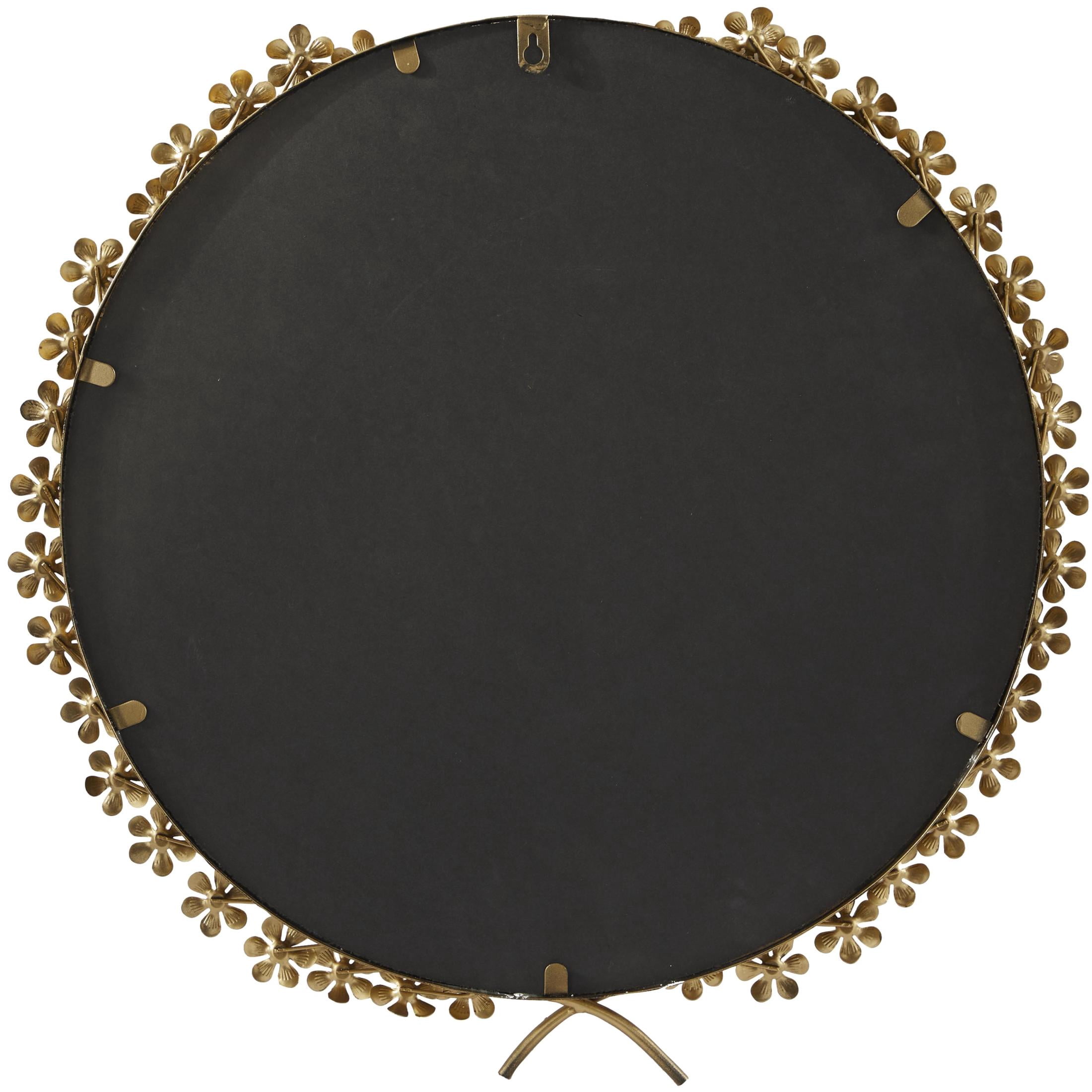 CosmoLiving by Cosmopolitan 22" x 22" Gold 3D Floral Wall Mirror