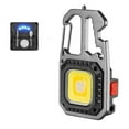 Mini LED Flashlight Portable Work Light Pocket Keychains Torch USB