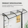 thumbnail image 7 of SPECSTAR Polycarbonate Window Door Awning Canopy Transparent with Black Bracket 40 Inch x 120 Inch, 7 of 7