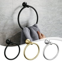 Peorpel Towel Ring Brushed Nickel, Bath Hand Towel Ring Stainless Steel Round Towel Holder for Bathroom
