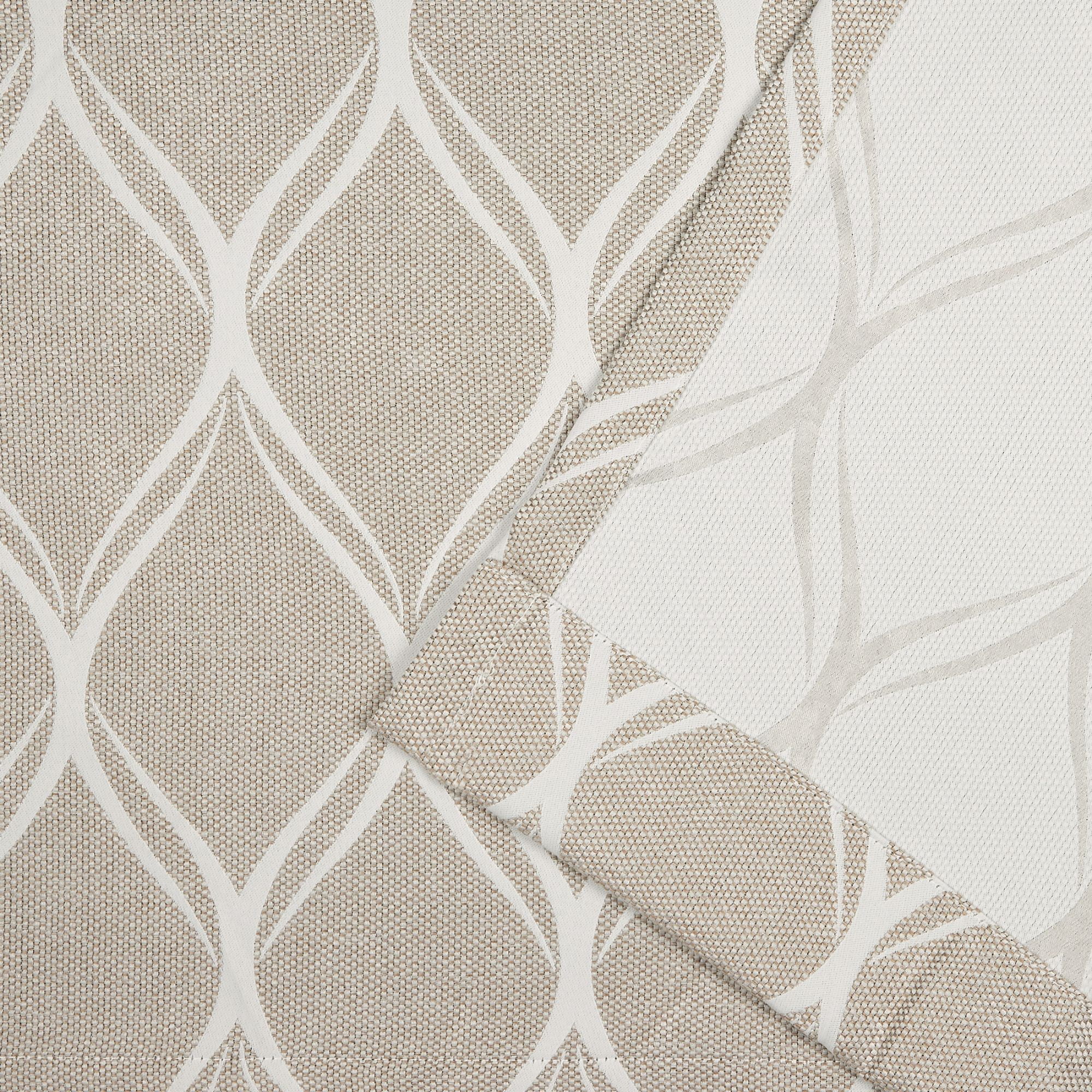 Nicole Miller Circuit Room Darkening Blackout Hidden Tab/Rod Pocket Top Curtain Panel Pair, 52"x96", Linen