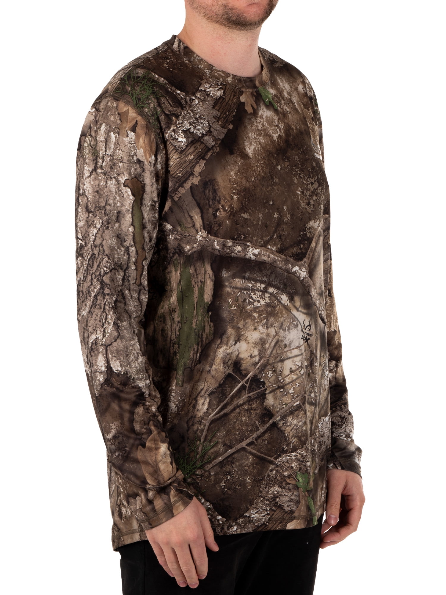 Realtree Men's Long Sleeve Camouflage Hunting Performance Shirt, Realtree APX, S