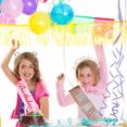 thumbnail image 4 of Memeyou Glitter Pink Birthday Girl Sash & Birthday Headband Crowns tiaras Set for Women Princess Rhinestone Sweet Funny Happy Party Gifts Accessories, 4 of 7