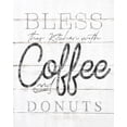 thumbnail image 2 of Sheena Pike Art 26x32 White Modern Wood Framed Museum Art Print Titled - Bless This Kitchen With Coffee and Donuts, 2 of 4