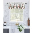 thumbnail image 4 of Christmas Snowman Kitchen Curtains Valances for Windows, Christmas Tree valance for Bathroom Curtains & Drapes Rod Pocket White Snowy Scene Valance for Living Room Bedroom Over Sink 54 x 18in,1 Panel, 4 of 6