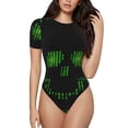 thumbnail image 2 of Picia Numbers Skull Womens One Piece Swimsuits Modest Tummy Control Bathing Suits Lace Up Slimming Swim Suit-Small, 2 of 9