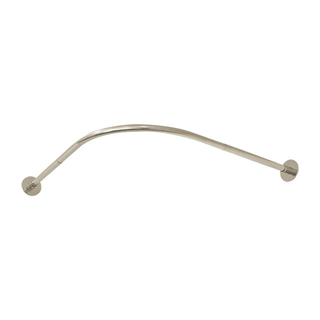 Tringle de Rideau de Douche Courbée Réglable 30-51 Pouces, Tringle de Douche en Acier Inoxydable 304 Résistante à la Rouille / Salle de Bain et Cuisine et Usage Domestique Chrome - Sans Perçage - 70-95 *90-130CM 70-95 X 90-130CM