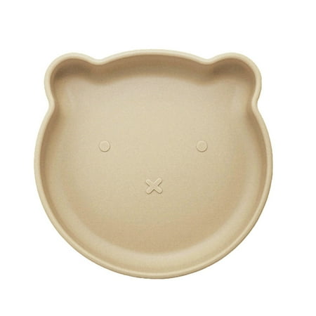 

MyBeauty Baby Feeding Tray Anti-fall Lovely Safety Food Grade Suction Cup Diet Training Solid Color Silicone Material Dinner Plate Household Supply