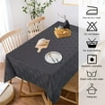 thumbnail image 6 of GymChoice Solid Flower Jacquard Table Cloth,Rectangle Tablecloth Wrinkle Free Table Cloth Spill Proof Heavy Weight Fabric Tabletop Decoration for Kitchen Banquet Party, Rectangle, 6 of 9