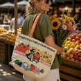 thumbnail image 4 of Whole Foods Market Canvas Tote Handle Bag ,Reusable Canvas Shopping Bag, Large Grocery Tote Bag for Shopping Beach Daily, 4 of 5