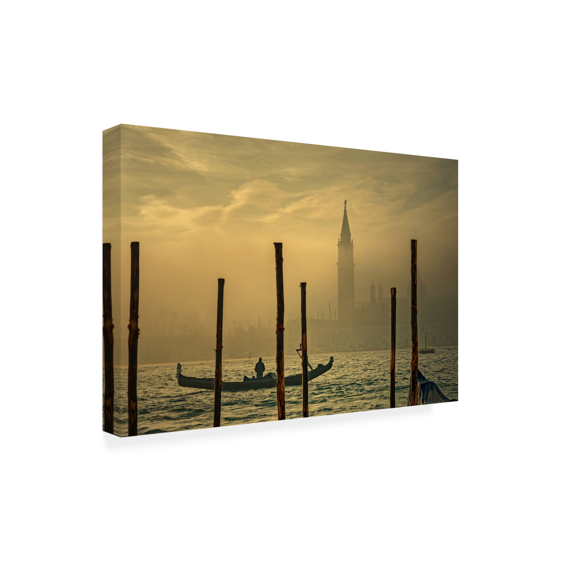 Trademark Fine Art Isabelle DUPONT Gondola In The Mist Canvas Wall Art