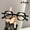 4 Pairs of Black, variant on 4 Pairs of Personality Retro Featured Green Reading Glasses 2.50 Square 40mm Round Plastic Blue Light Blocking Readers +2.50