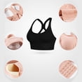 thumbnail image 2 of Toystoory Sujetador de Yoga para mujer, deportes, sujetador con relleno con aumento, camisetas sin mangas, chaleco, entrenamiento, Fitness, Uniforme atlético Negro S, 2 of 6