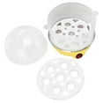 thumbnail image 4 of Rapid Egg Cooker, Dash Egg Home Egg Cooker, Egg Boiler Cooker 350W 2 Layers 14Pcs Eggs A Time Auto Power Off Multifunctional Double Layer Egg Steamer Safe PP Egg, 4 of 8