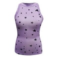 thumbnail image 3 of Ichuanyi Fashion Vest For Women Sleeveless Print O-Neck Sport Tank Blouse Casual Tops, 3 of 5