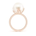 thumbnail image 2 of ANGARA Trillium Freshwater Cultured Pearl Solitaire Ring in 14K Rose Gold for Women | June Birthstone, Birthday, Anniversary, Jewelry Gift for Women | Pearl Ring, 2 of 8