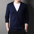 thumbnail image 2 of Men's Fashion Casual Single Breasted Slim Fitting Solid V-neck Knitted Cardigan, 2 of 6