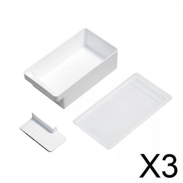 3 Cajas De Almacenamiento Para Cortar Con Tapa Transparente Para Nevera Para Hornear En La Encimera