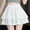 #14 White, variant on Byworldtasic Womens Skirts Harajuku Lolita Style Kawaii Pastel Goth Skirt Casual Elastic Waist Vintage Mesh Lace Trim Layered Skirt