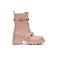 thumbnail image 3 of Cape Robbin YURI Embellished Buckle Strap Block Chunky Heel Moto Boots Nude (Nude, 10), 3 of 5
