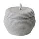 thumbnail image 1 of Cesta de almacenamiento de aperitivos, caja tejida con tapa decorativa para mesa, lavadero Gris, 1 of 8
